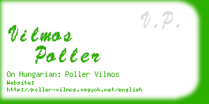 vilmos poller business card